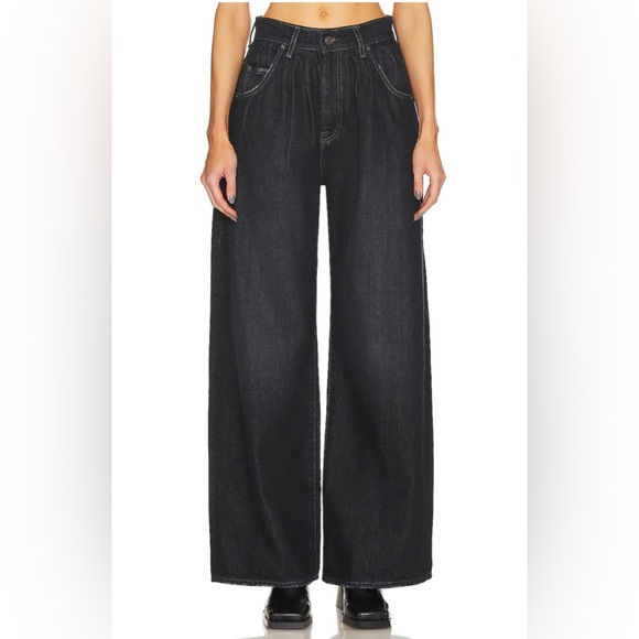 GRLFRND Chloe High Rise Pleated Wide Leg in Fulton